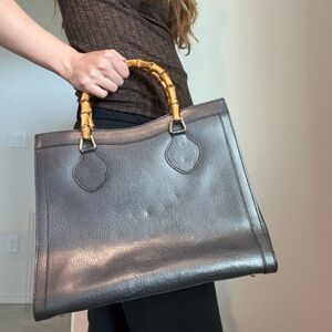 Vintage Authentic Gucci Diana – Black Leather